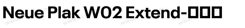 Neue Plak W02 Extend字体转换